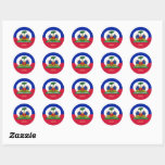 Haitian Flag &amp; Haiti fashion, party /sports Classic Round Sticker