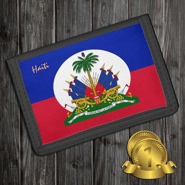 Haitian flag & Haiti fashion patriots / sports Trifold Wallet (Creator Uploaded)