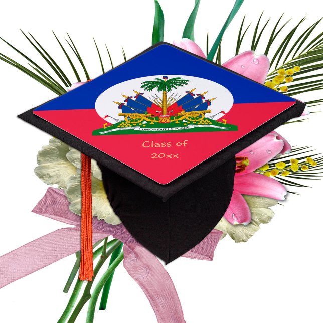 Haitian Flag & Haiti hats - Students / University Graduation Cap Topper (Creator Uploaded)