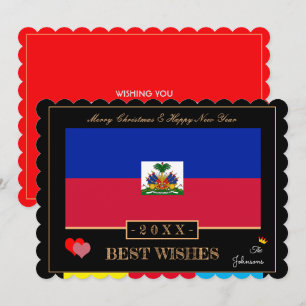 Haitian Flag & Happy New Year/Best Wishes Card Art