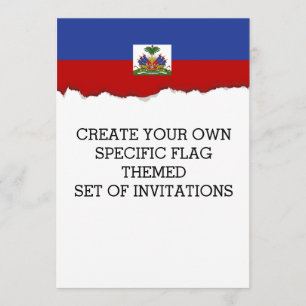 Haitian Flag Invitation