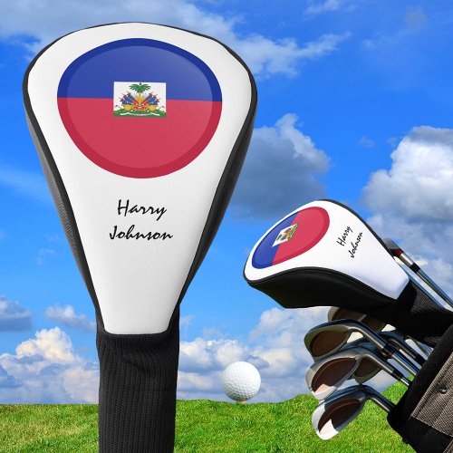 Haitian Flag  Monogrammed Golf Clubs Covers