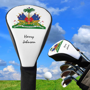 Haitian Flag & Monogrammed Golf Clubs Covers