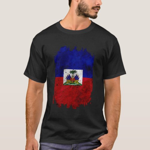 Haitian Flag Nou La Distressed Zoe Pound Haiti T_Shirt