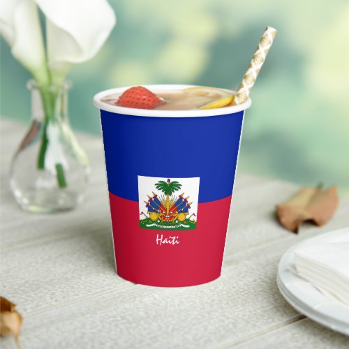 Haitian Flag paper cups  Haiti party sports