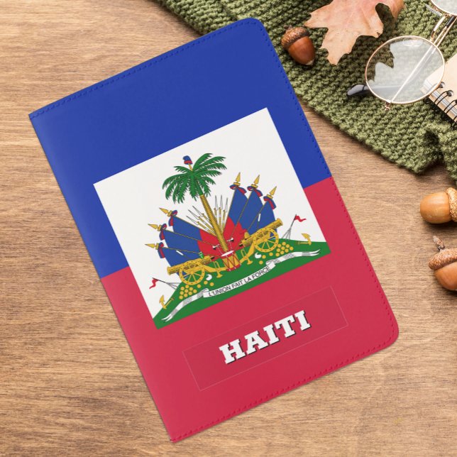 Haitian Flag passport, patriotic, Haiti Passport Holder (Haiti Passport Cover / Flag)