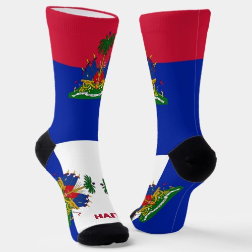 Haitian Flag Patriotic Sustainable Haiti Premium Socks