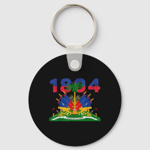 Haitian Flag Pride 1804 Independence Day Haiti Roo Keychain