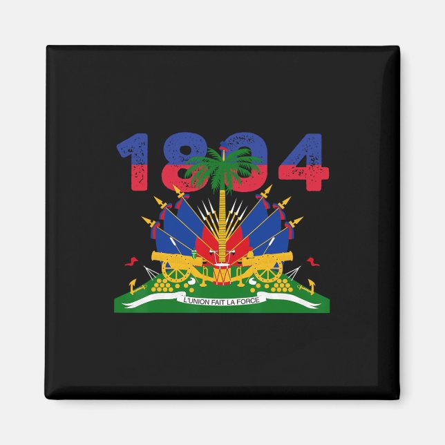 Haitian Flag Pride 1804 Independence Day Haiti Roo Magnet (Front)