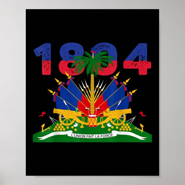 Haitian Flag Pride 1804 Independence Day Haiti Roo Poster (Front)