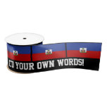 Haitian Flag Satin Ribbon