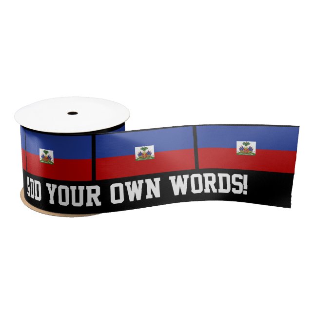 Haitian Flag Satin Ribbon (Spool)