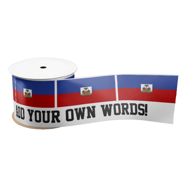 Haitian Flag Satin Ribbon (Spool)