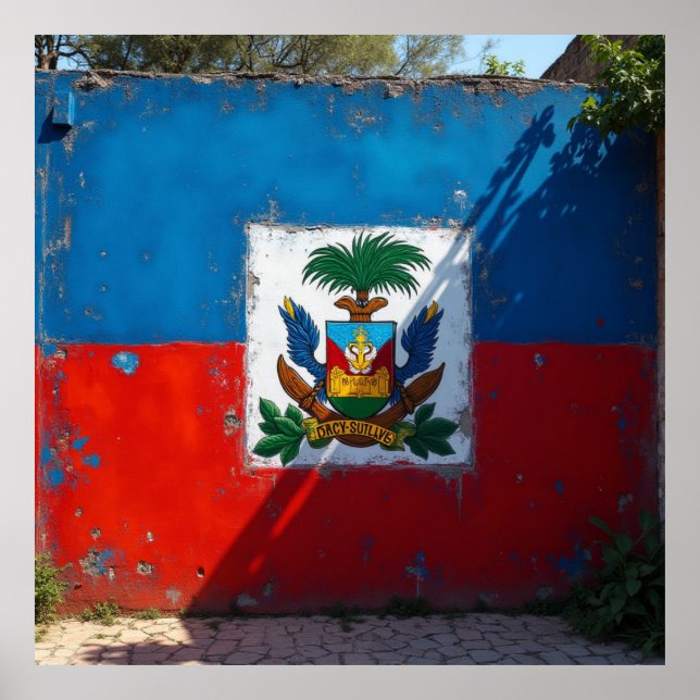 Haitian flag wall art (Front)