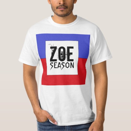 Haitian Flag Zoe Season T_Shirt