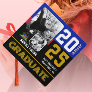 Haitian Graduation Hat, Haiti Graduate, Photo Cap Topper