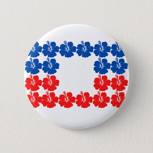 Haitian Hibiscus Flag  Haiti Flower Button