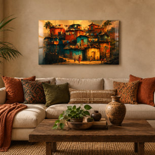 Haitian Hillside 36x24 Acrylic Wall Art