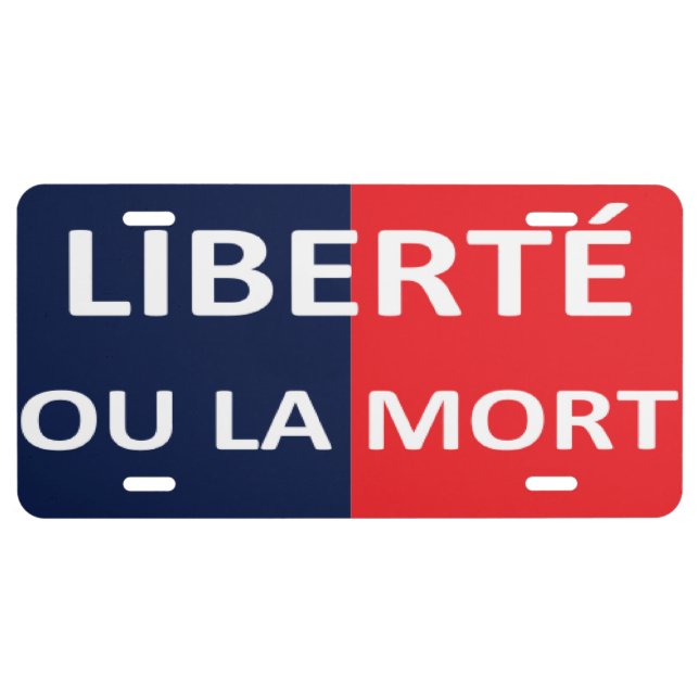 Haitian independence flag (1803) license plate (Front)