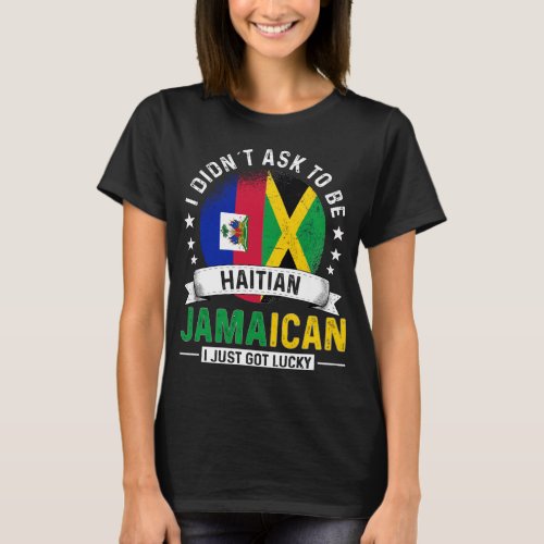 Haitian Jamaican Flags Pride Jamaica Flag T_Shirt