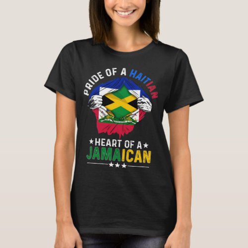 Haitian Jamaican Foreign Jamaica Flag T_Shirt