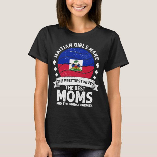Haitian Mom Mama Haitian American T-Shirt (Front)