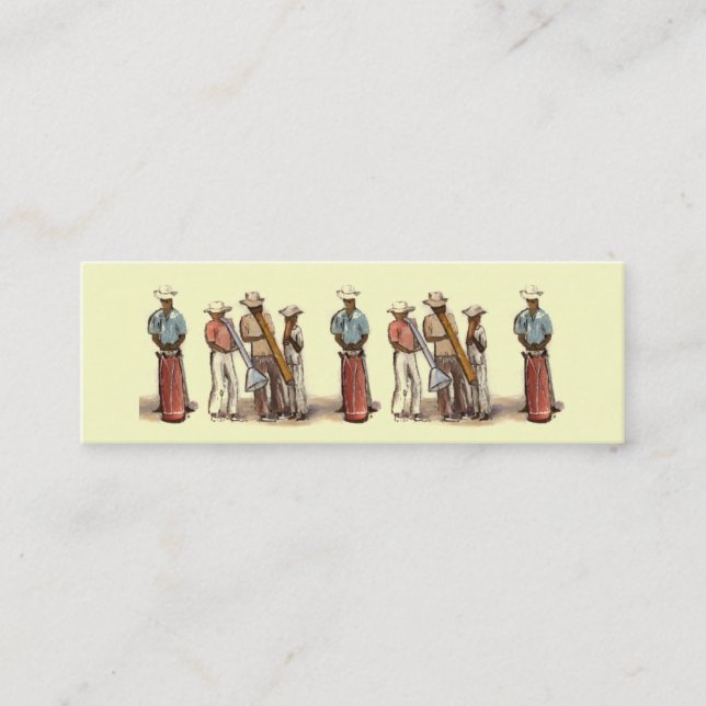 Haitian Musicians Bookmark Mini Business Card (Front)