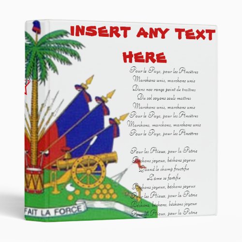 Haitian National Anthem Binder