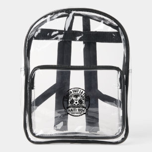Haitian National Emblem Vintage Art Clear Backpack