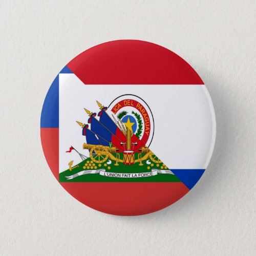 Haitian Paraguayan Flag  Haiti Paraguay Button