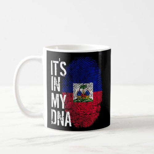 Haitian Pride Fingerprint  Its in my DNA Haiti Fl Coffee Mug