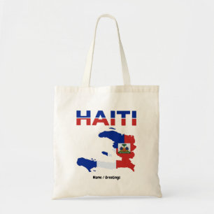 Haitian Pride Haiti Flag Map Heritage Design Tote Bag