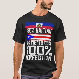 Haitian Puerto Rican Pride Heritage Funny Gift T-Shirt