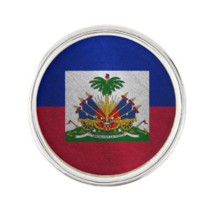 Haitian Silver Finish Lapel Pin