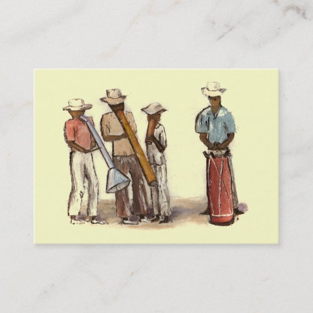 Haitian Street Musicians ATC Business Card (Front)