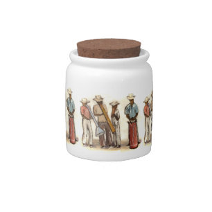 Haitian Street Musicians Candy Jar