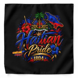 Haitian Vibes Haitian Pride 1804 Bandana