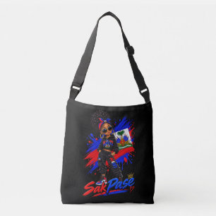 **Haitian Vibes Sak Pase Haitian Girl Crossbody Bag