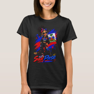 **Haitian Vibes   Sak Pase Haitian Girl T-Shirt**  T-Shirt