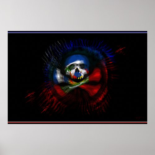 Haitian War Flag Poster