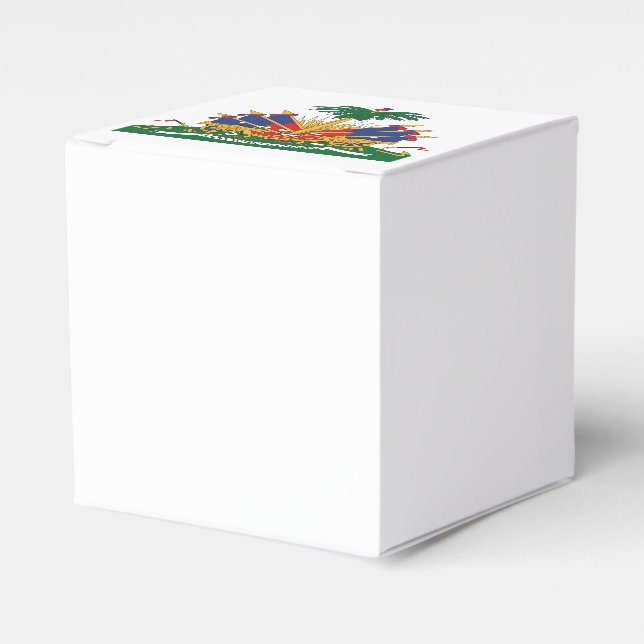 Haiti's Coat of arms Favor Boxes (Front Side)
