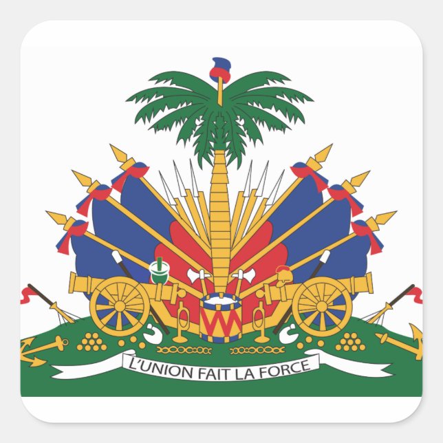 Haiti's Coat of arms Square Sticker (Front)