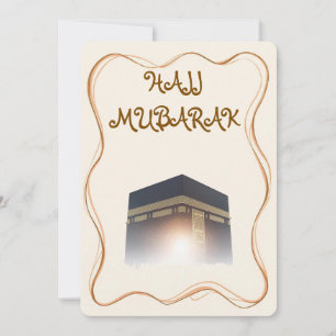 Hajj Mubarak Card Umra Greeting Card