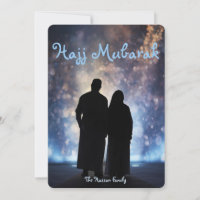 Hajj Mubarak greeting card, Umrah Mubarak Card