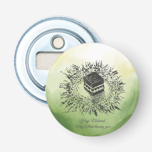 Hajj Mubarak, Holy Kaaba in Mecca Saudi Arabia Bottle Opener