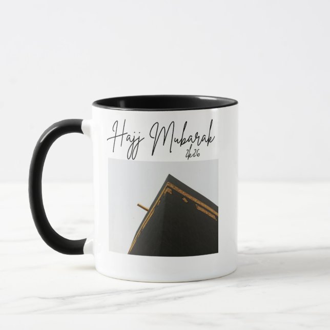 Hajj Mubarak Kaaba Mug - Islamic Gift for Hajj  (Left)