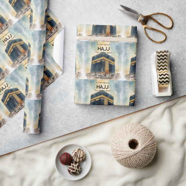 Hajj Mubarak Personalized Gift Wrapping paper  (Crafts)