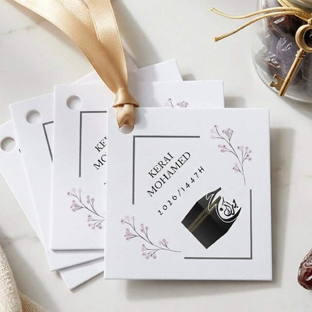Hajj Mubarak Personalized Islamic Gift Tag Kaaba  (Creator Uploaded)