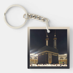 Hajj Pilgrims at Fajr, Kaaba, Mecca, Saudi Arabia Keychain