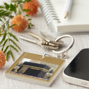 Hajj Pilgrims at the Kaaba, Mecca, Saudi Arabia Keychain